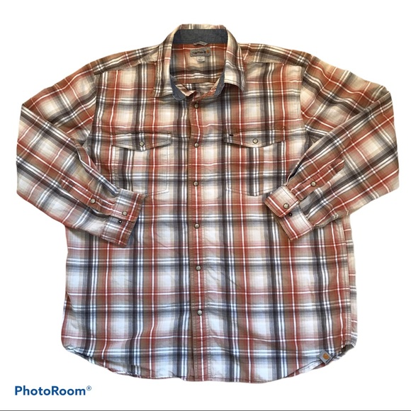 Carhartt Other - Men’s Carhartt Button Down shirt XL pearl snap